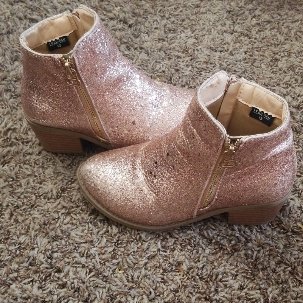 ROSE GOLD LEAH ANKLE BOOT SIZE 13 LITTLE GIRLS